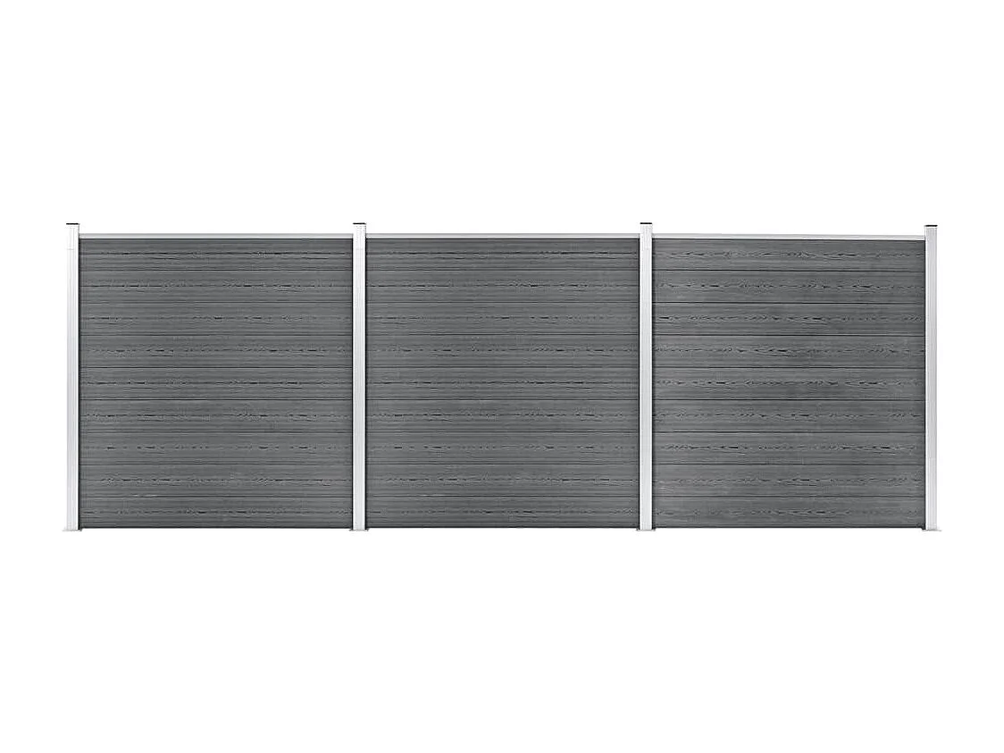 Clôture de jardin WPC 526x186 Gris