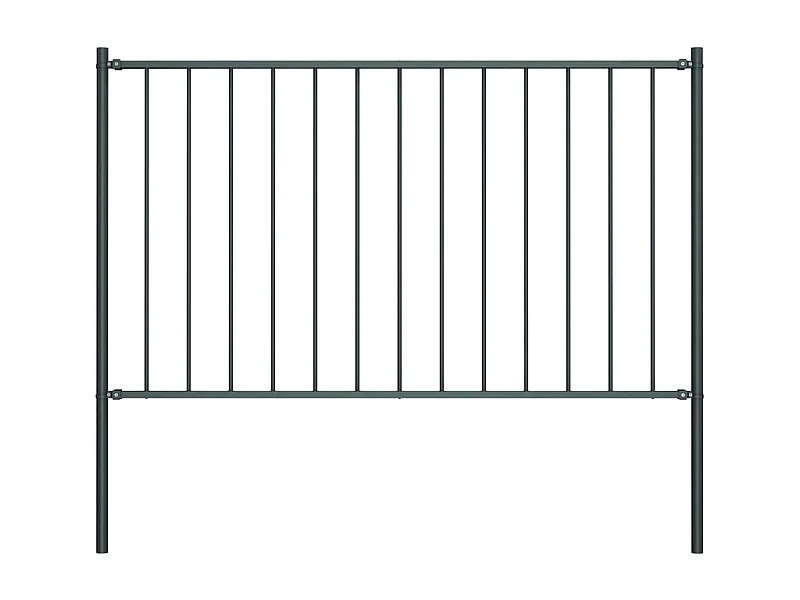 Panneau clôture poteaux Acier enduit poudre 1,7x1 m Anthracite