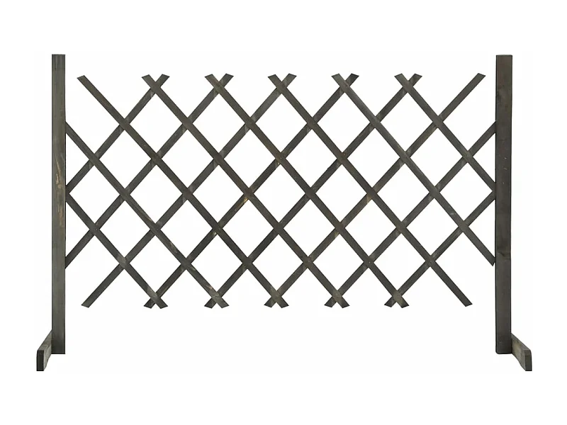 Clôture en treillis de jardin Gris 120x90 Bois de sapin