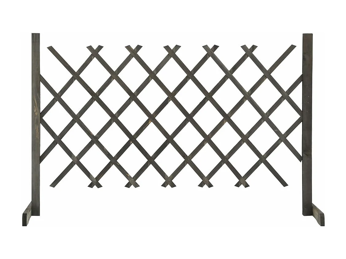 Clôture en treillis de jardin Gris 120x90 Bois de sapin