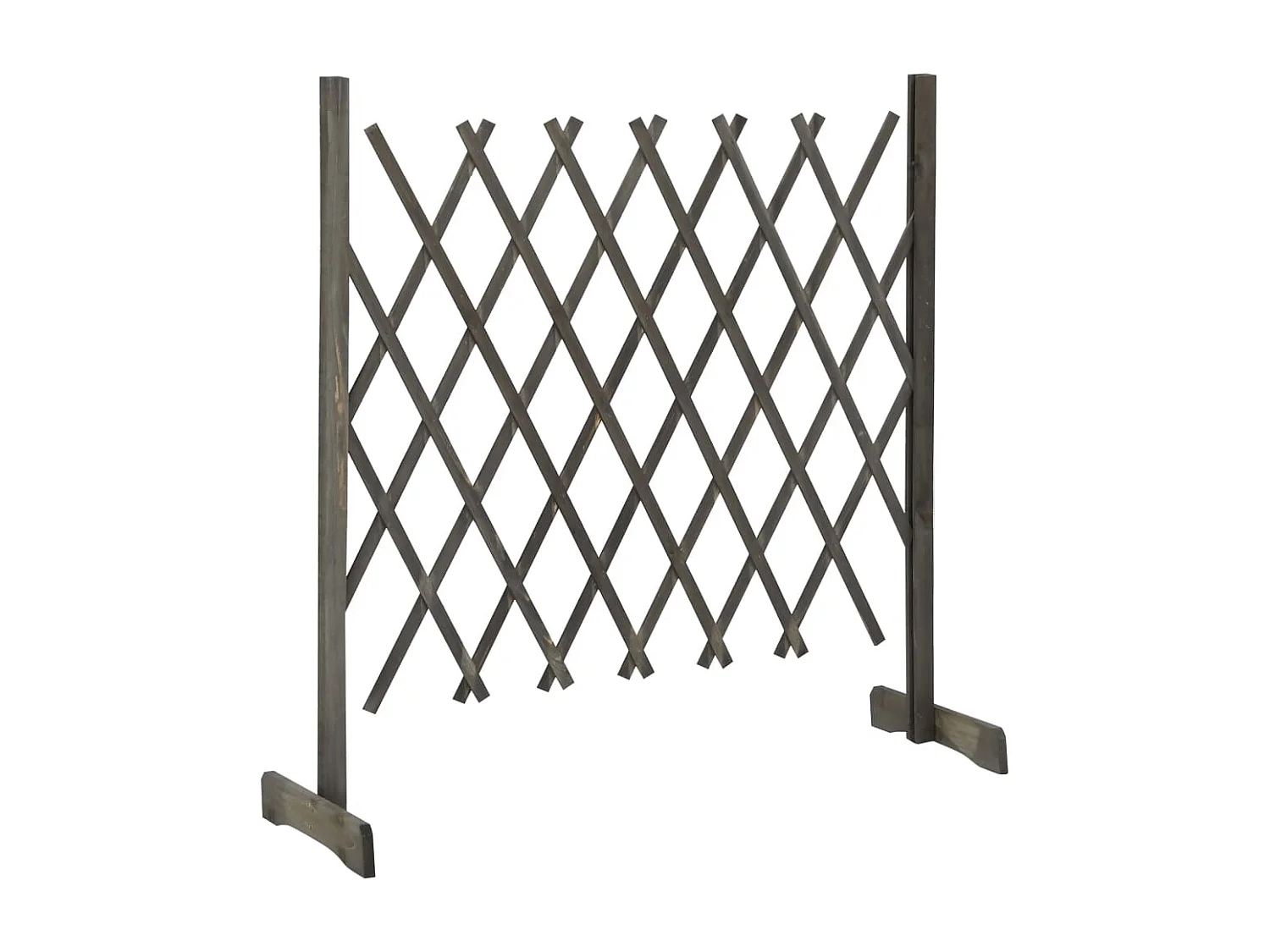 Clôture en treillis de jardin Gris 120x90 Bois de sapin