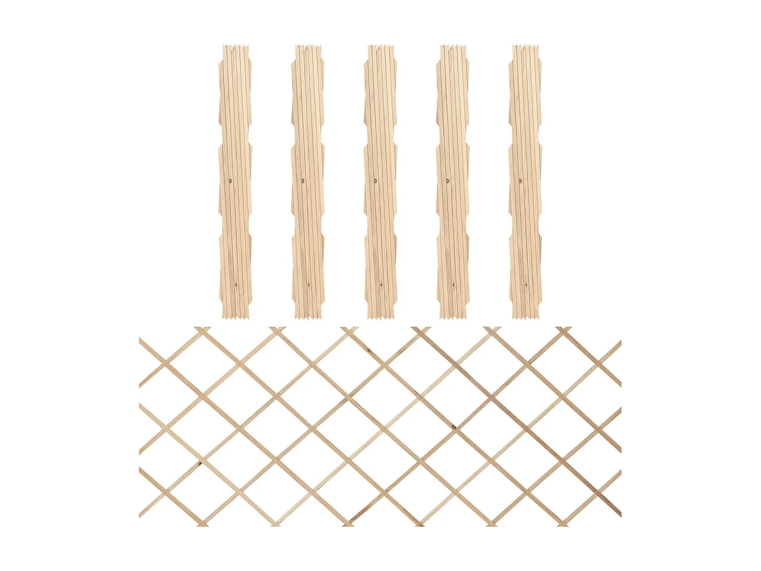 Clôtures en treillis 5 pcs Bois de sapin massif 180x80