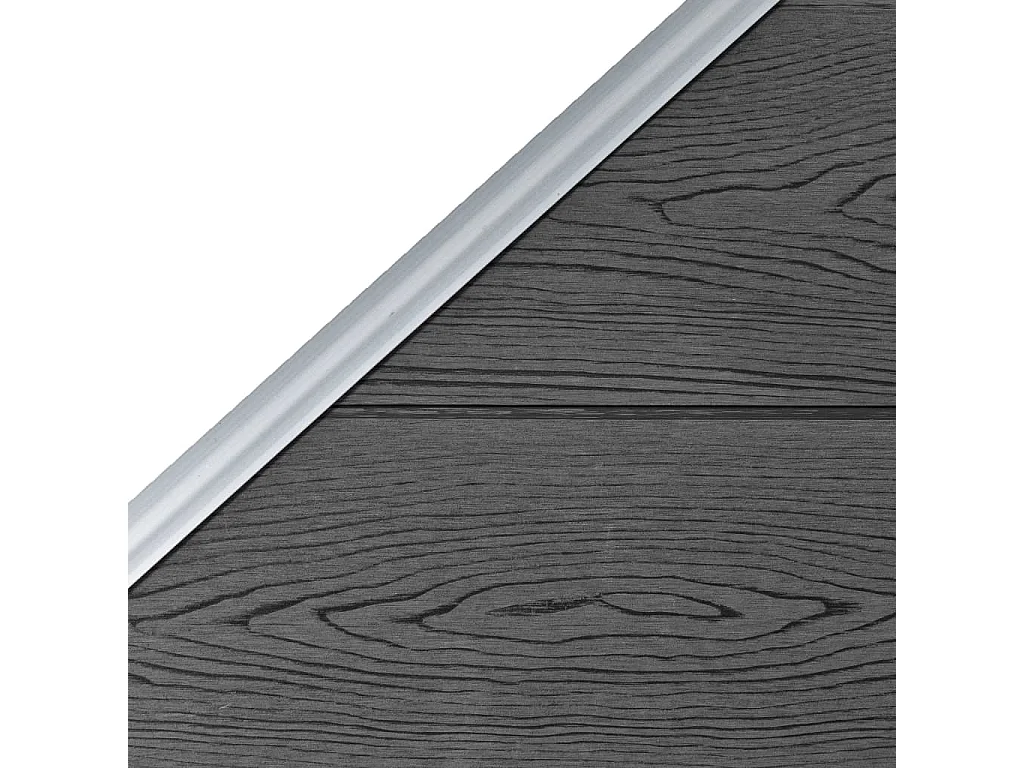 Panneau de clôture WPC 95x(105-180) cm Noir