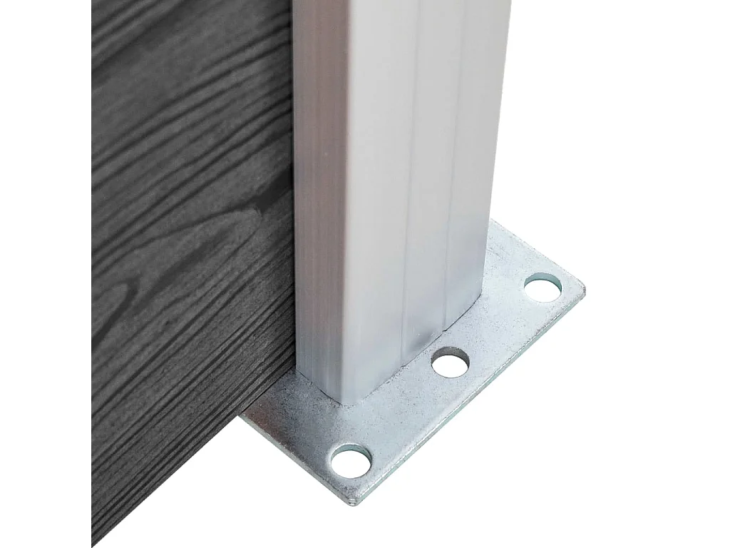 Panneau de clôture WPC 95x(105-180) cm Noir