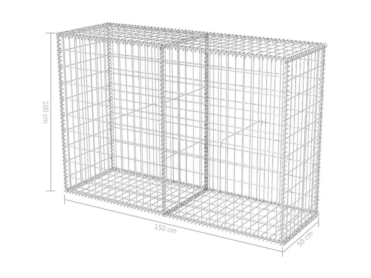 Panier de gabion Acier galvanisé 150x50x100