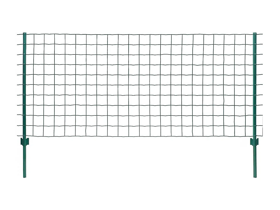 Clôture Euro Acier 20x0,8 m Vert
