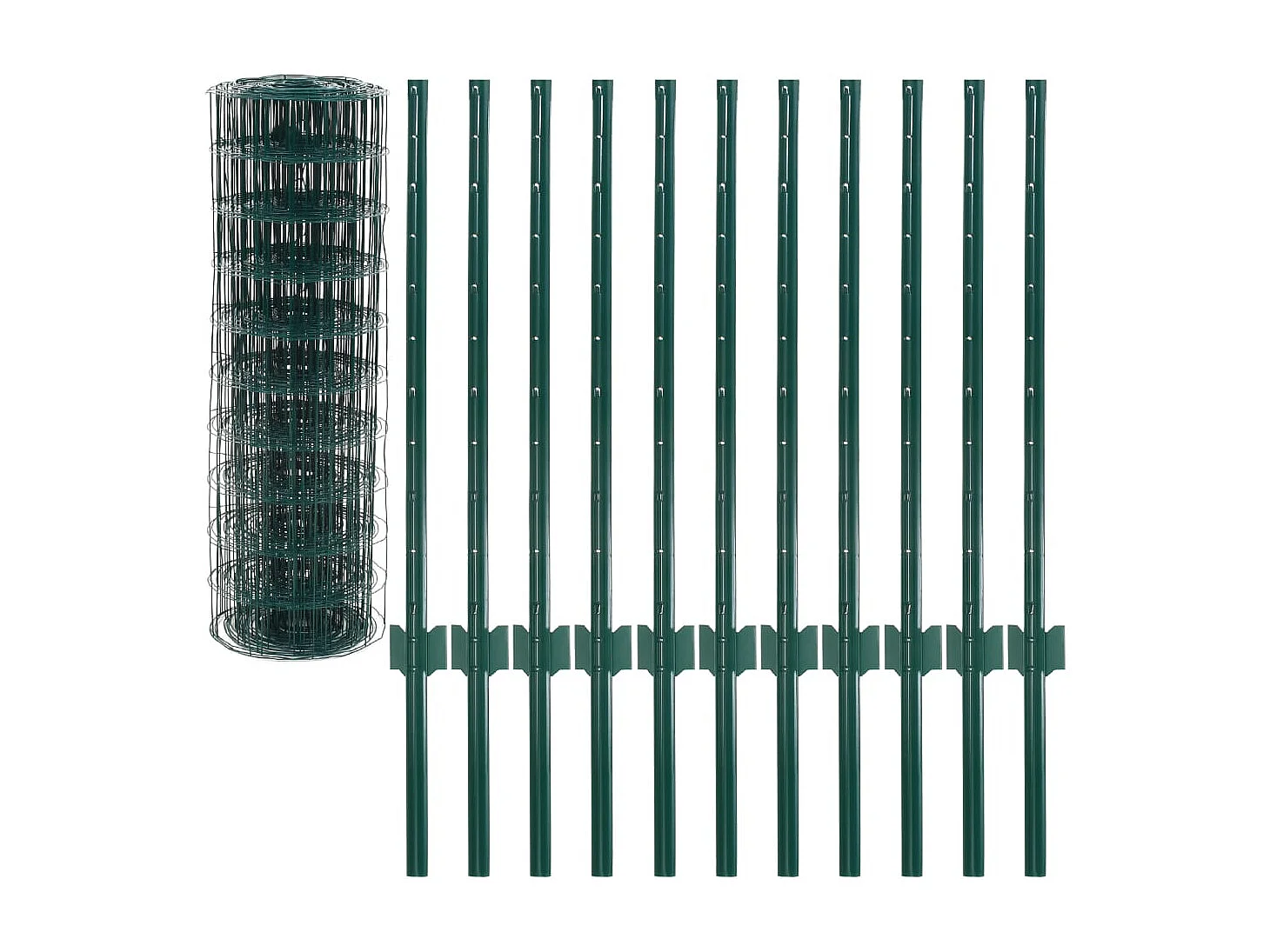 Clôture Euro Acier 20x0,8 m Vert