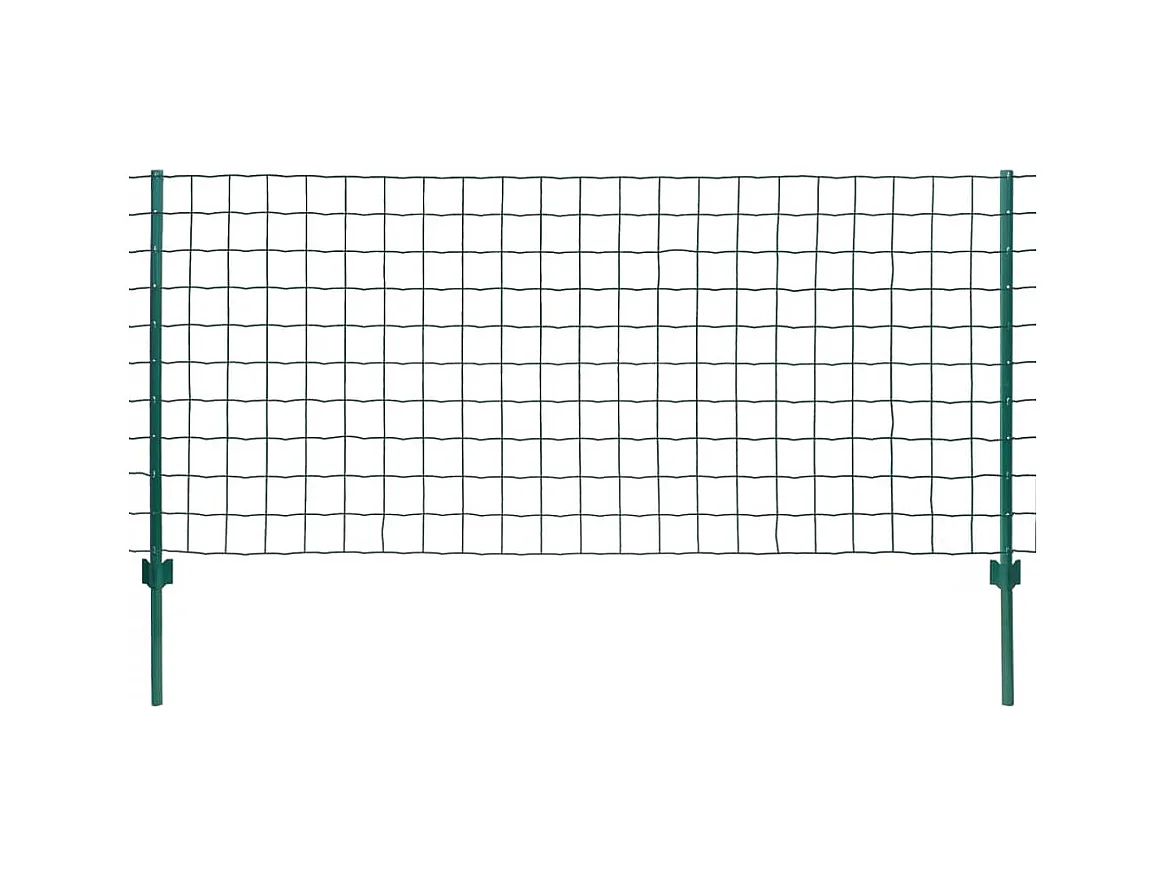 Clôture Euro Acier 20x0,8 m Vert