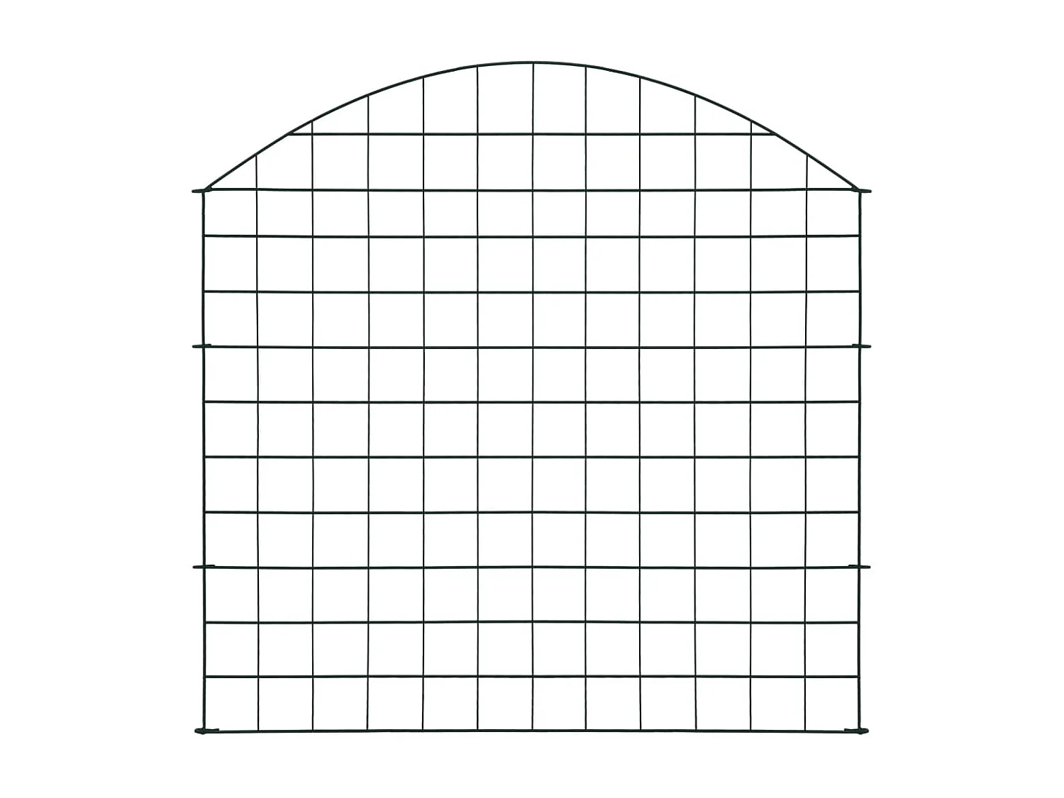 Ensemble de clôture voûtée d'étang 77,5x78,5 Vert