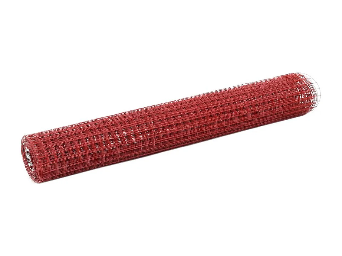Grillage Acier avec revêtement en PVC 25x1 m Rouge 4