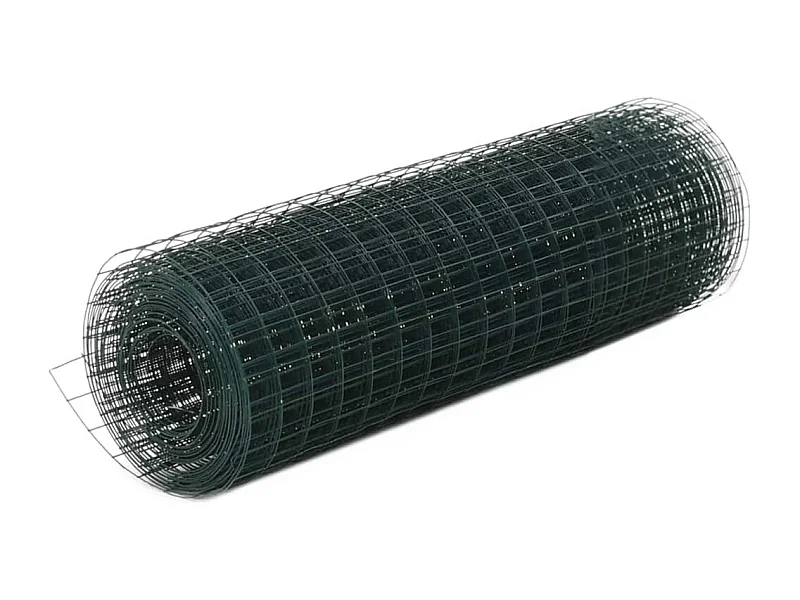 Grillage Acier avec revêtement en PVC 10x0,5 m Vert