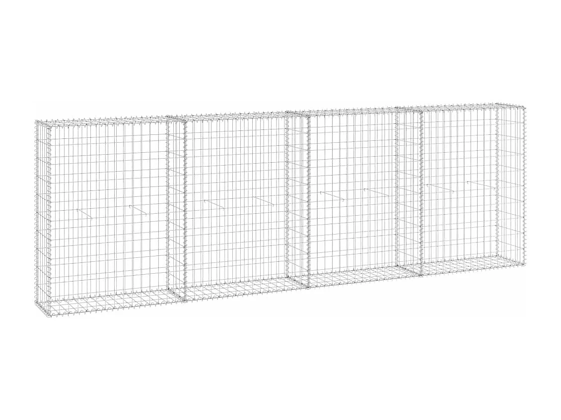 Mur en gabion avec couvercles Acier galvanisé 300x30x100
