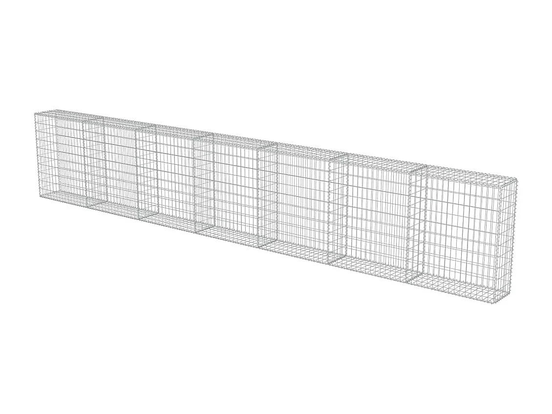 Mur à gabion avec couvercles Acier galvanisé 600 x 30x100