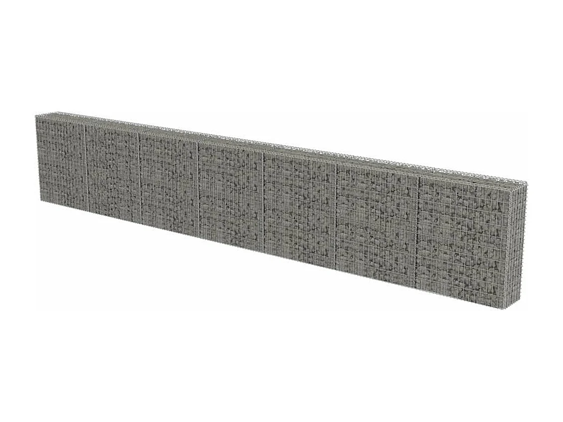 Mur à gabion avec couvercles Acier galvanisé 600 x 30x100
