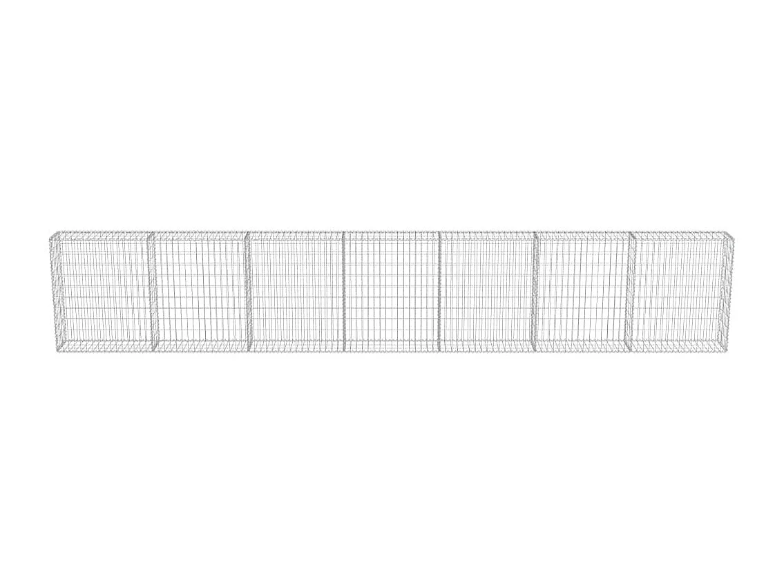 Mur à gabion avec couvercles Acier galvanisé 600 x 30x100