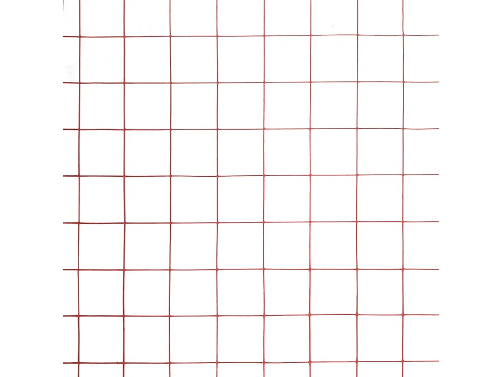 Grillage Acier avec revêtement en PVC 25x0,5 m Rouge 3