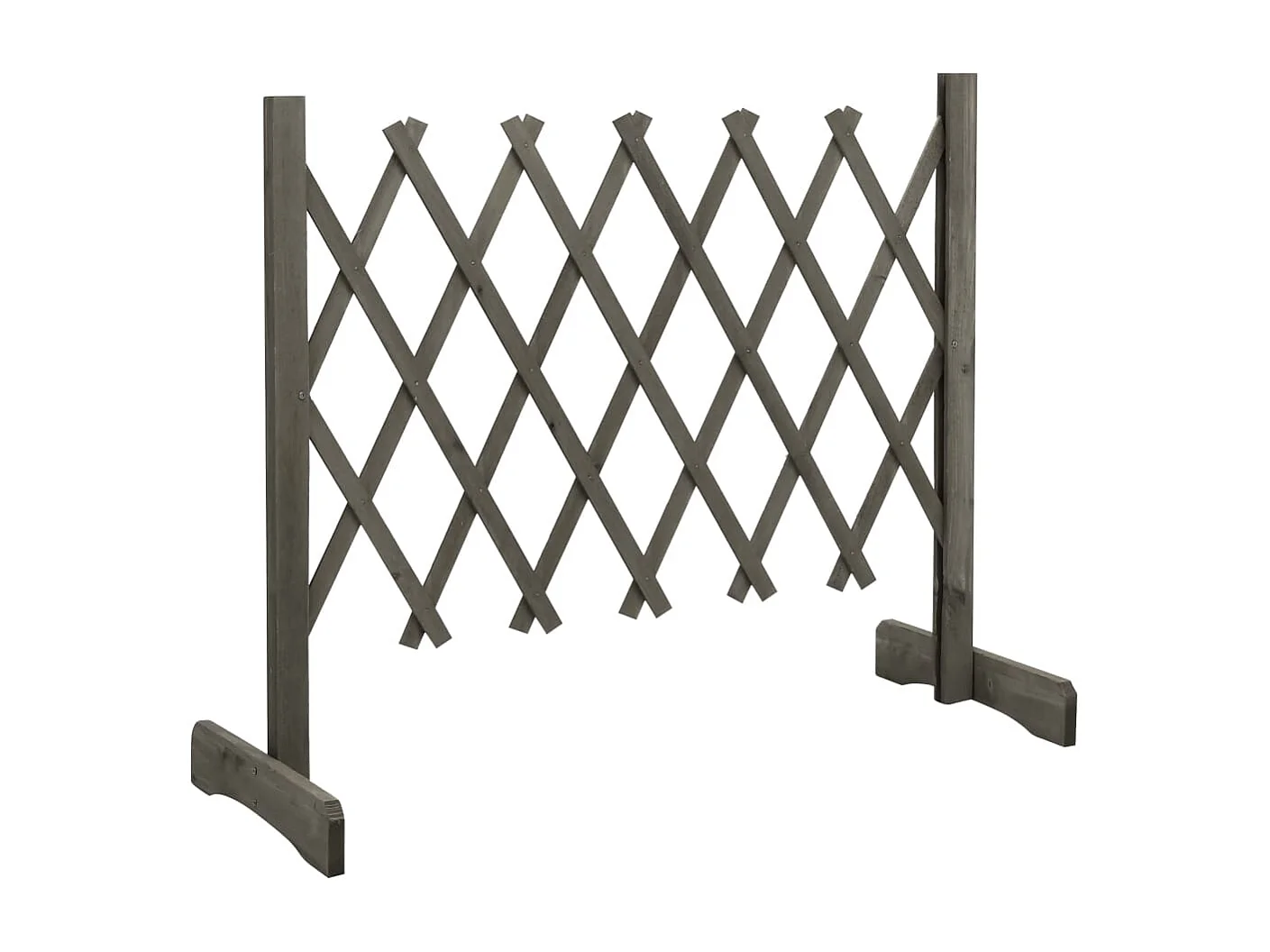 Clôture en treillis de jardin Gris 120x60 Bois de sapin