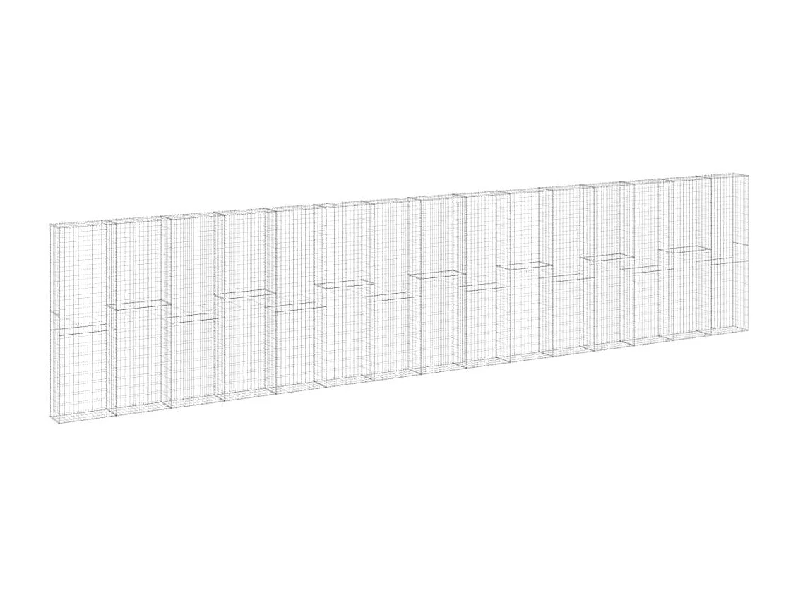 Mur en gabion avec couvercles Acier galvanisé 900x30x200