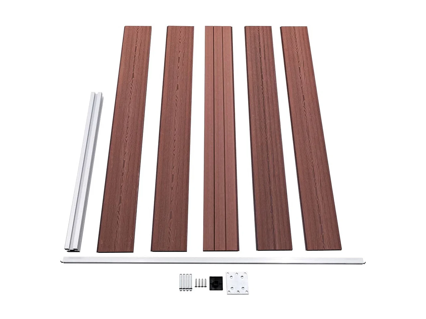 Clôture de jardin WPC 175x105 Marron