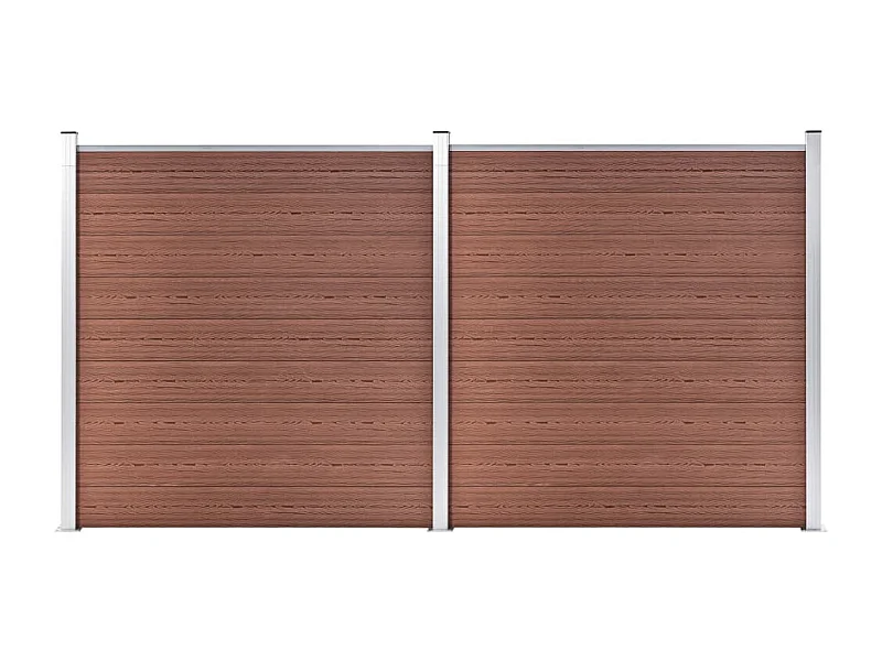 Clôture de jardin WPC 353x186 Marron