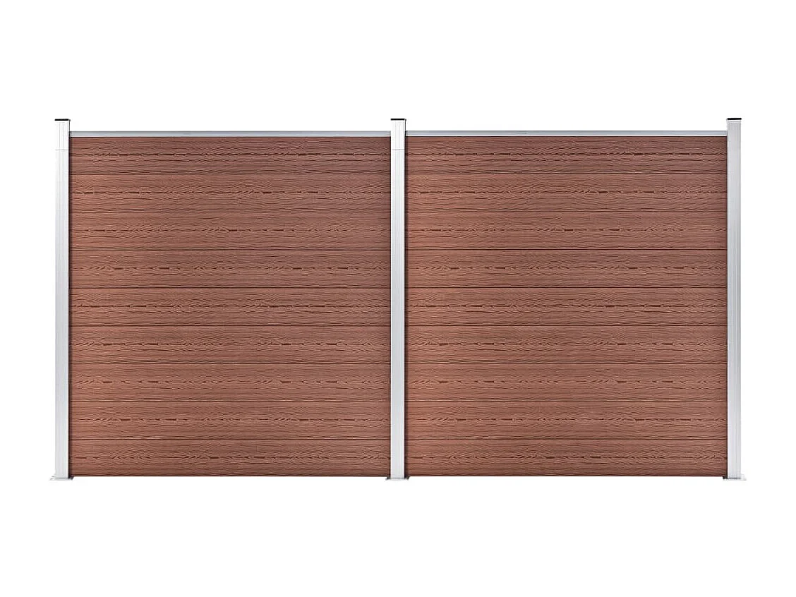 Clôture de jardin WPC 353x186 Marron