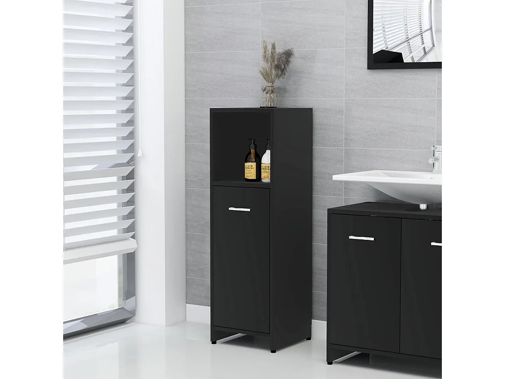 Ensemble de meubles de salle de bain 4 pcs Noir