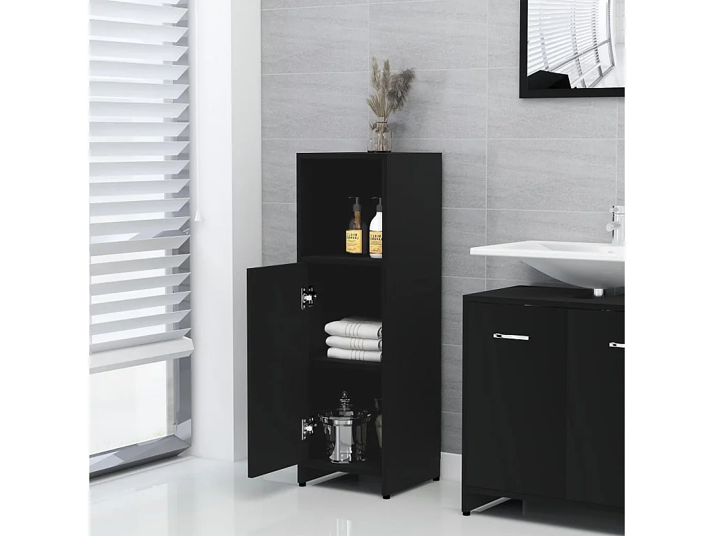 Ensemble de meubles de salle de bain 4 pcs Noir