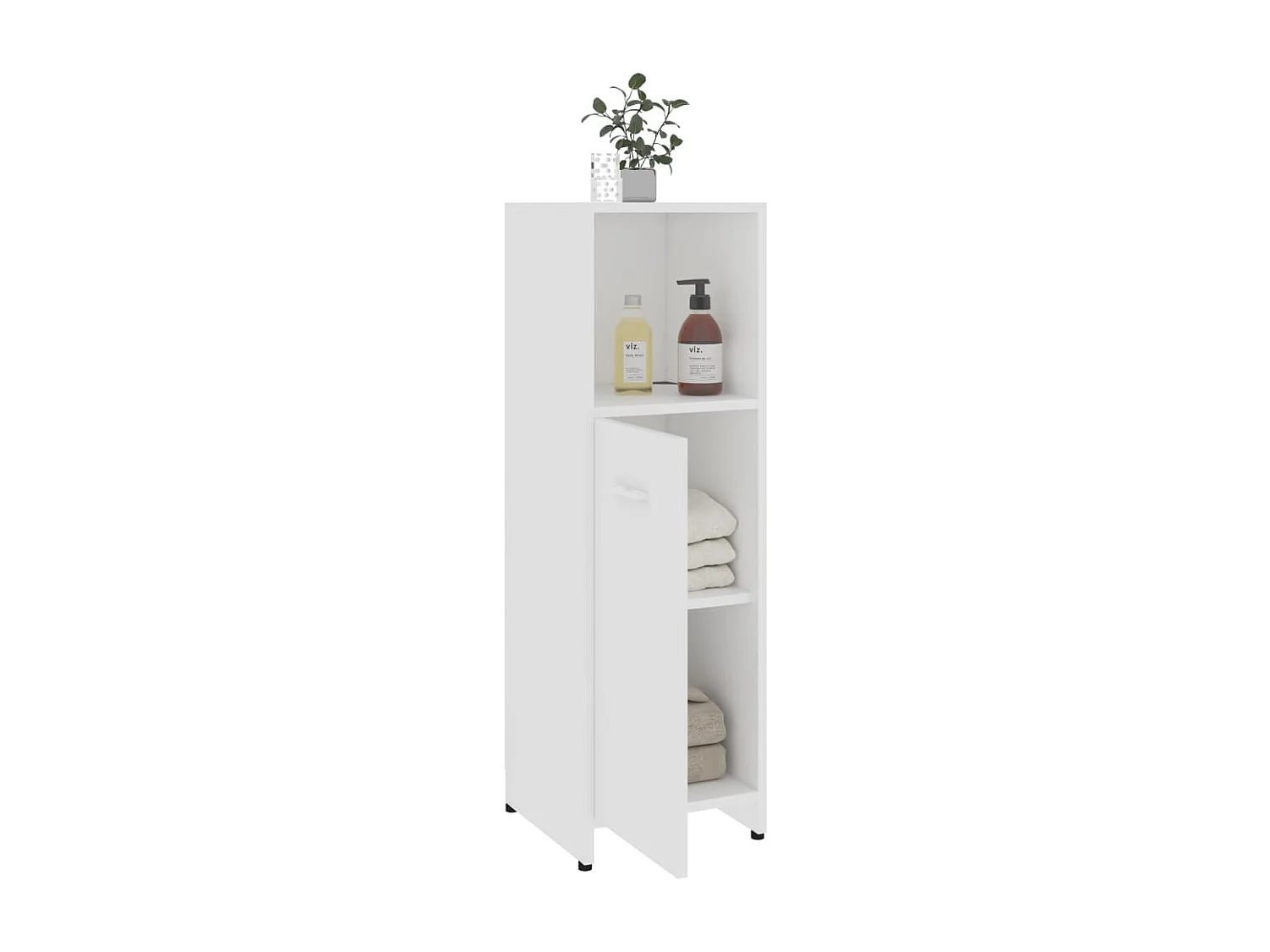 Ensemble de meubles de salle de bain 4 pcs Blanc 2