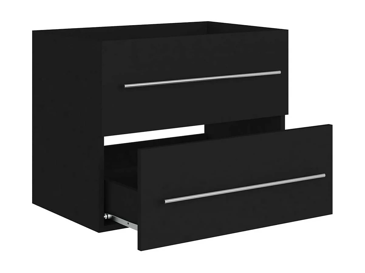 Armoire d'évier Noir 60x38,5x48