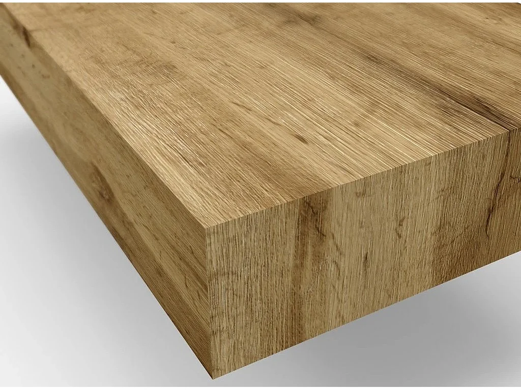 Ensemble meuble de salle de bain chêne clair double vasque et miroir lumineux Kyo L 165cm