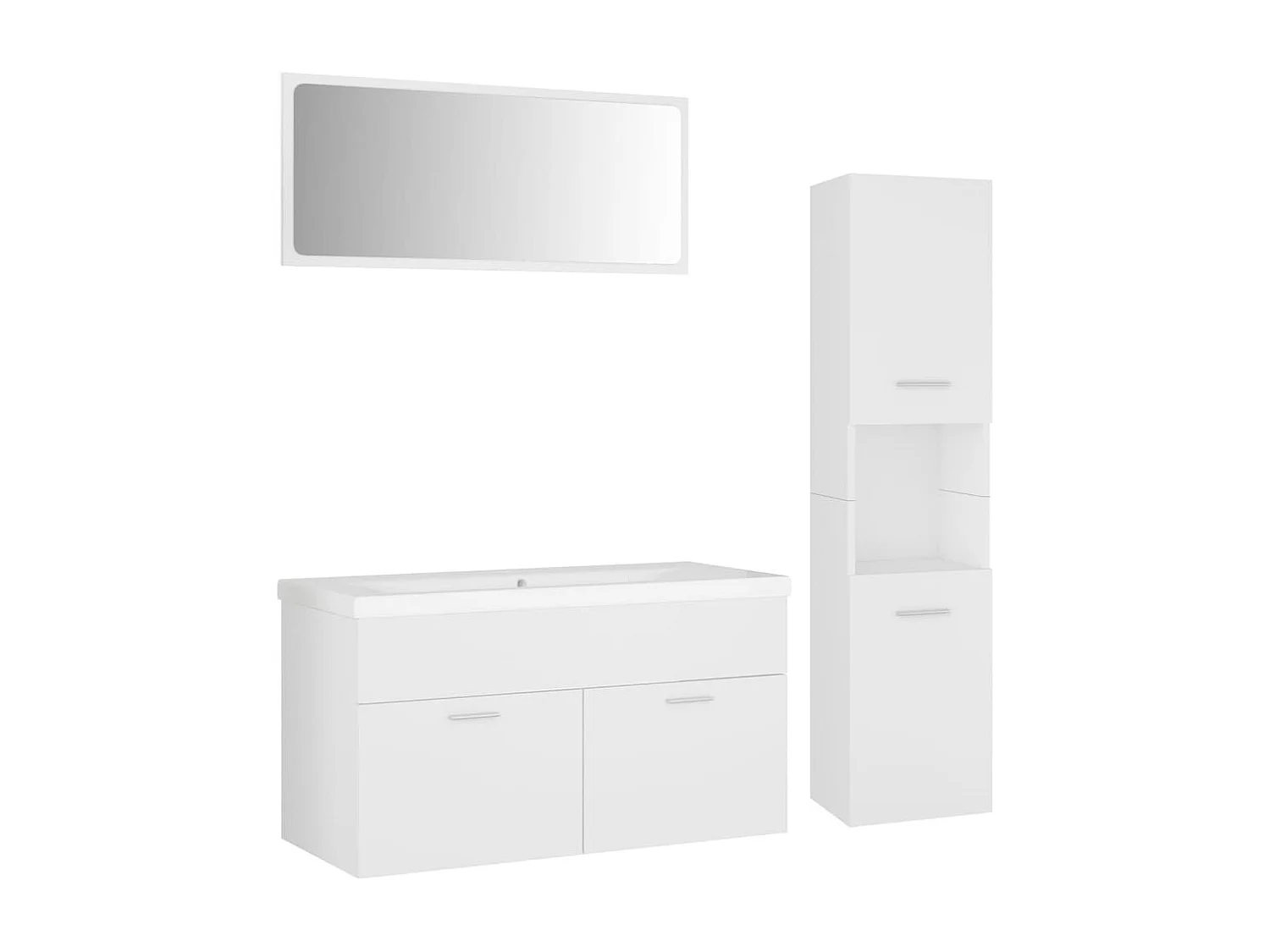 Ensemble de meubles de salle de bain Blanc 55