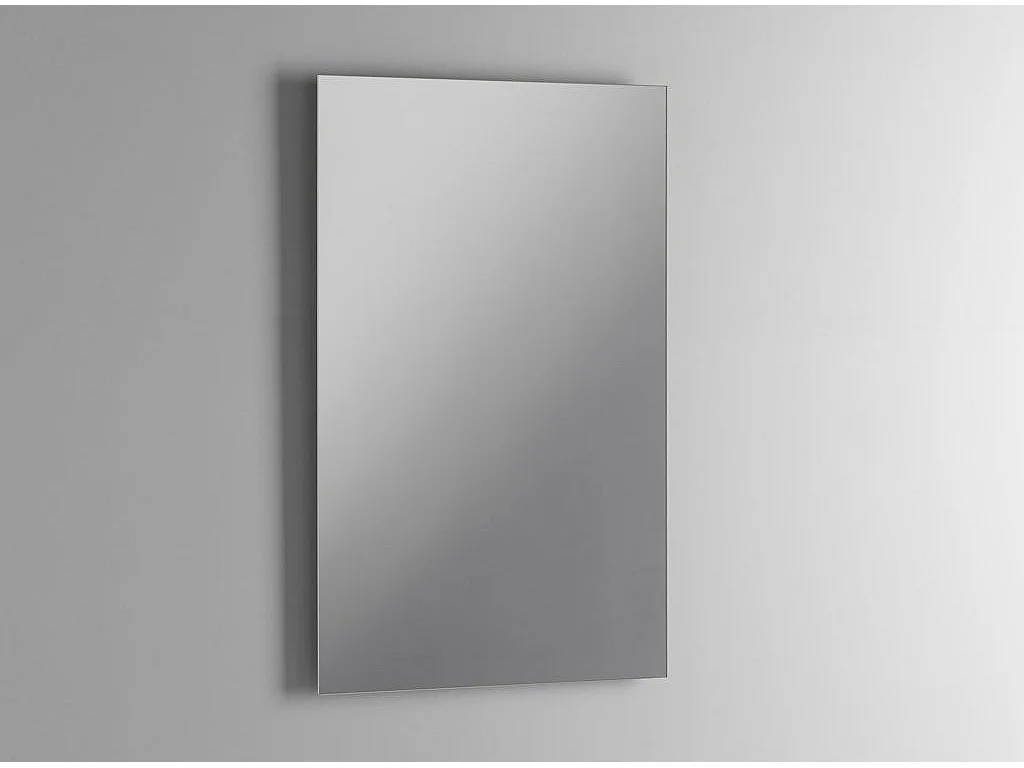 Ensemble meuble de salle de bain 2 tiroirs laqué blanc et miroir lumineux Lago L 60cm