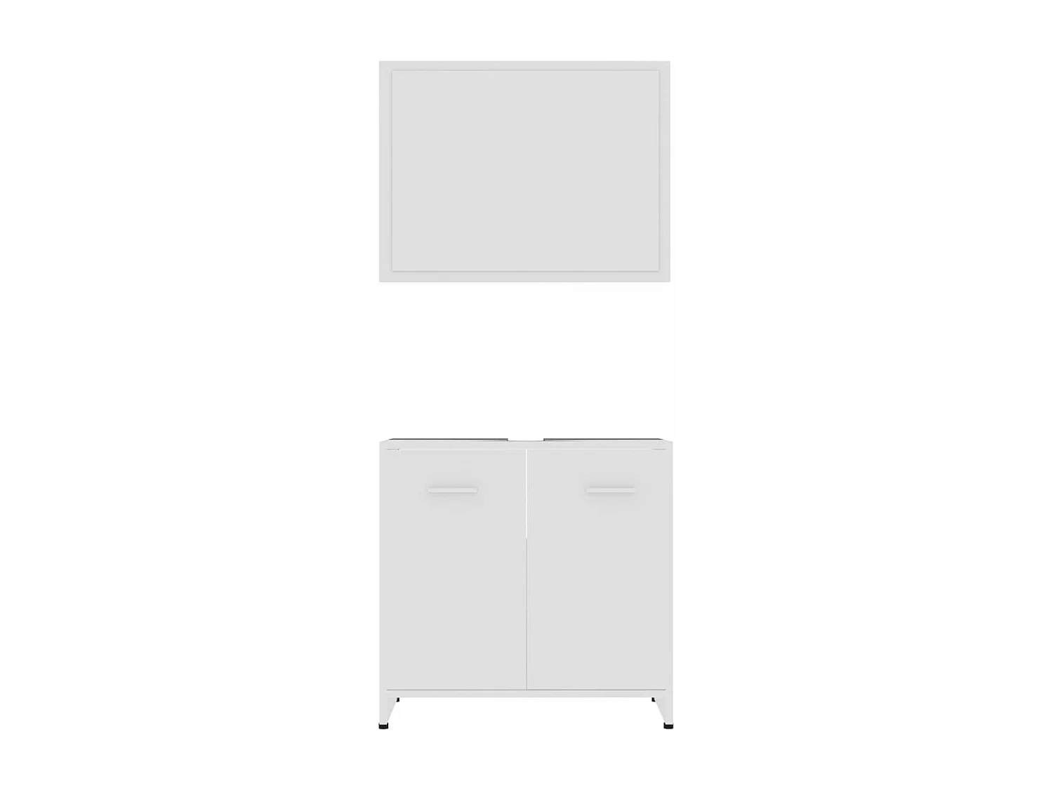 Ensemble de meubles de salle de bain 3 pcs Blanc 2