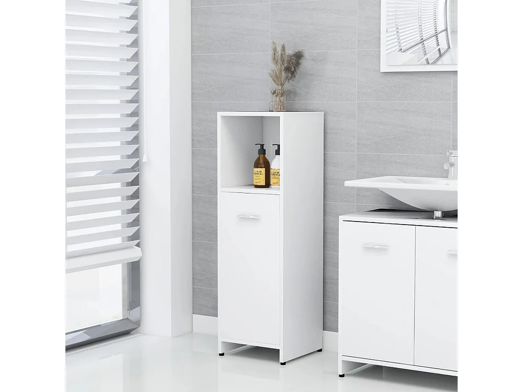 Ensemble de meubles de salle de bain 3 pcs Blanc 2