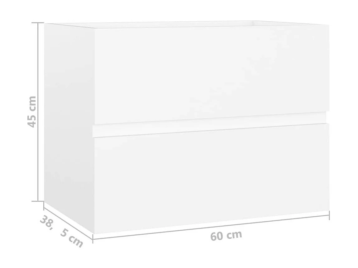 Armoire d'évier Blanc 60x38,5x45