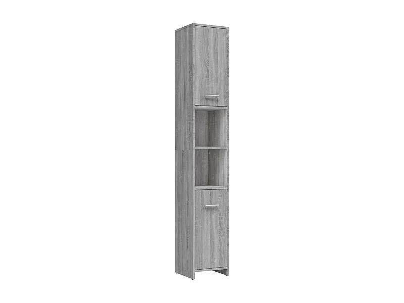 Armoire de bain Sonoma gris 30x30x183,5 Bois d'ingénierie