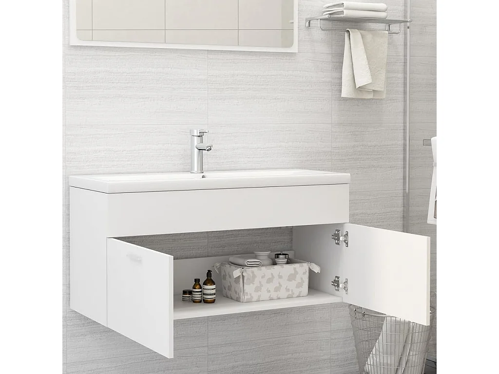 Armoire d'évier Blanc 100x38,5x46