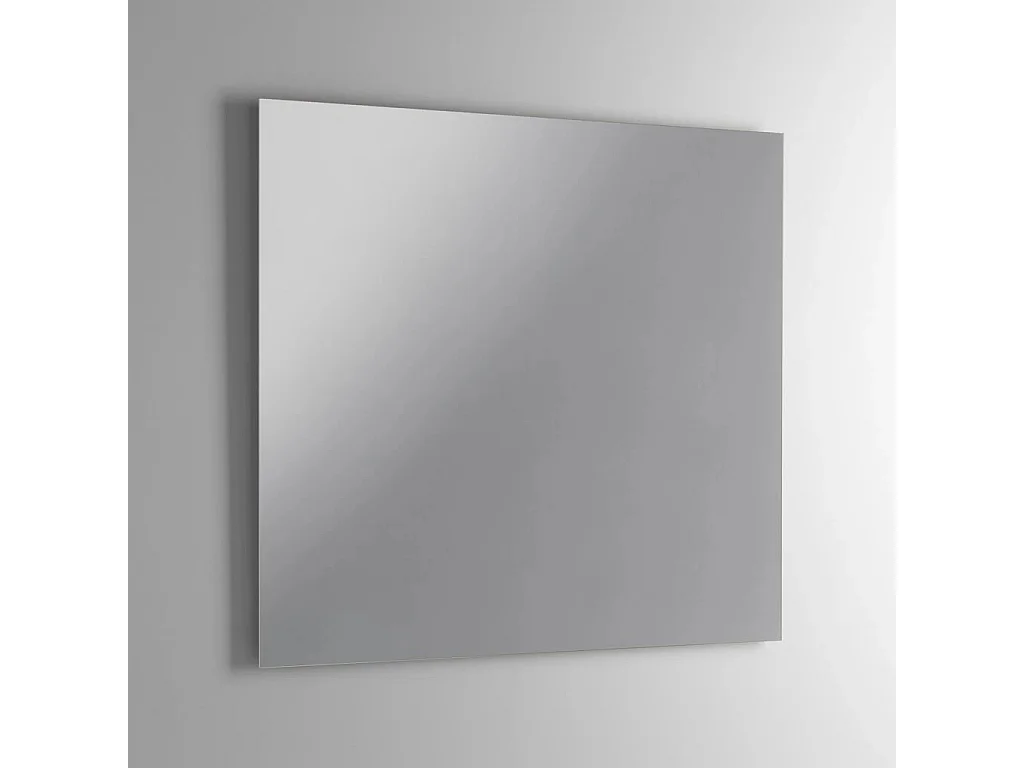 Ensemble meuble de salle de bain 2 tiroirs laqué blanc et effet béton et miroir à LED Selb L 140cm