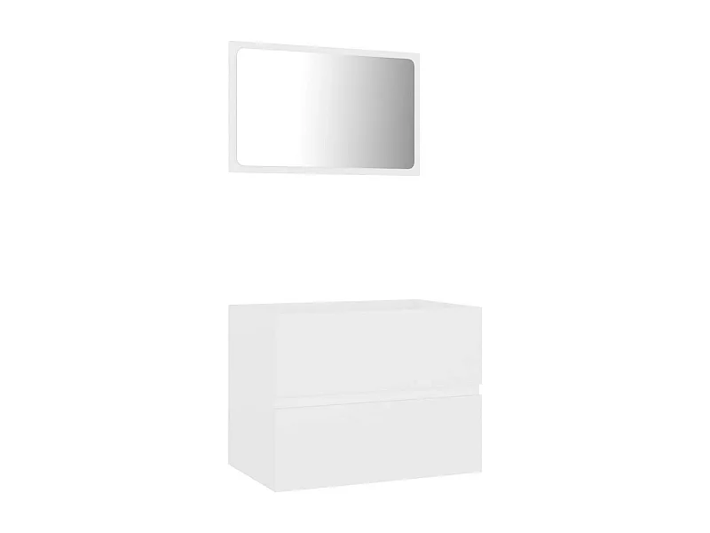 Ensemble de meubles de salle de bain 2 pcs Blanc 5