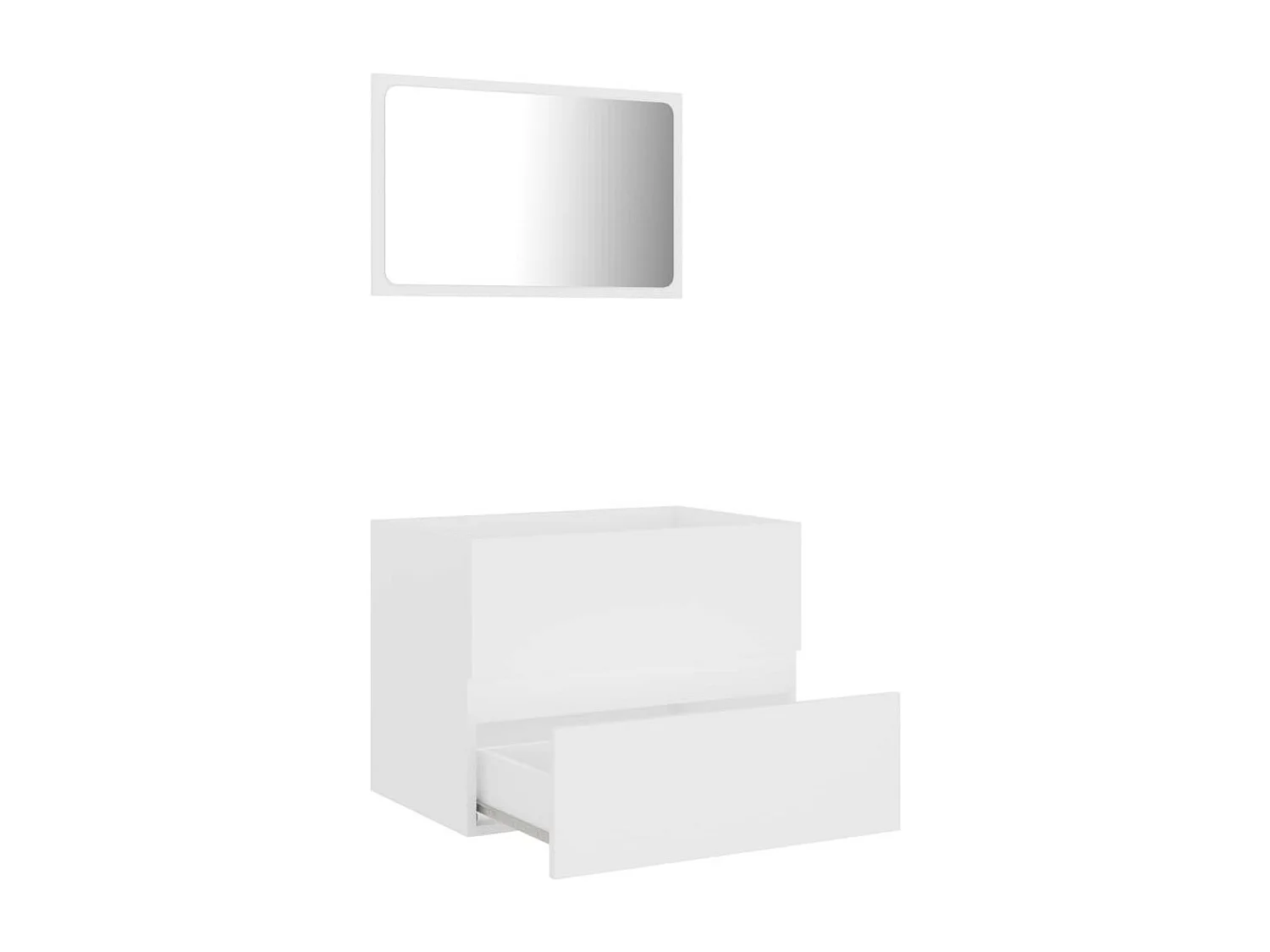 Ensemble de meubles de salle de bain 2 pcs Blanc 5