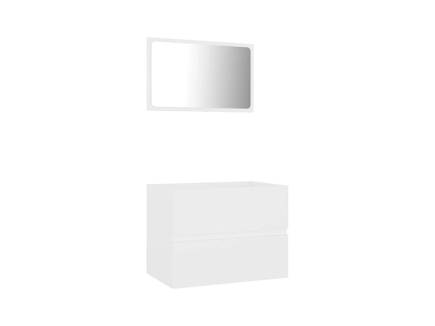 Ensemble de meubles de salle de bain 2 pcs Blanc 5