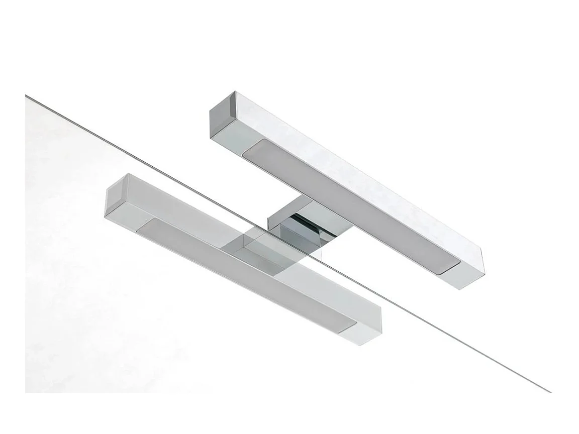 Lichthouten badkamermeubelset met plank en LED-spiegel Kyo L 165 cm