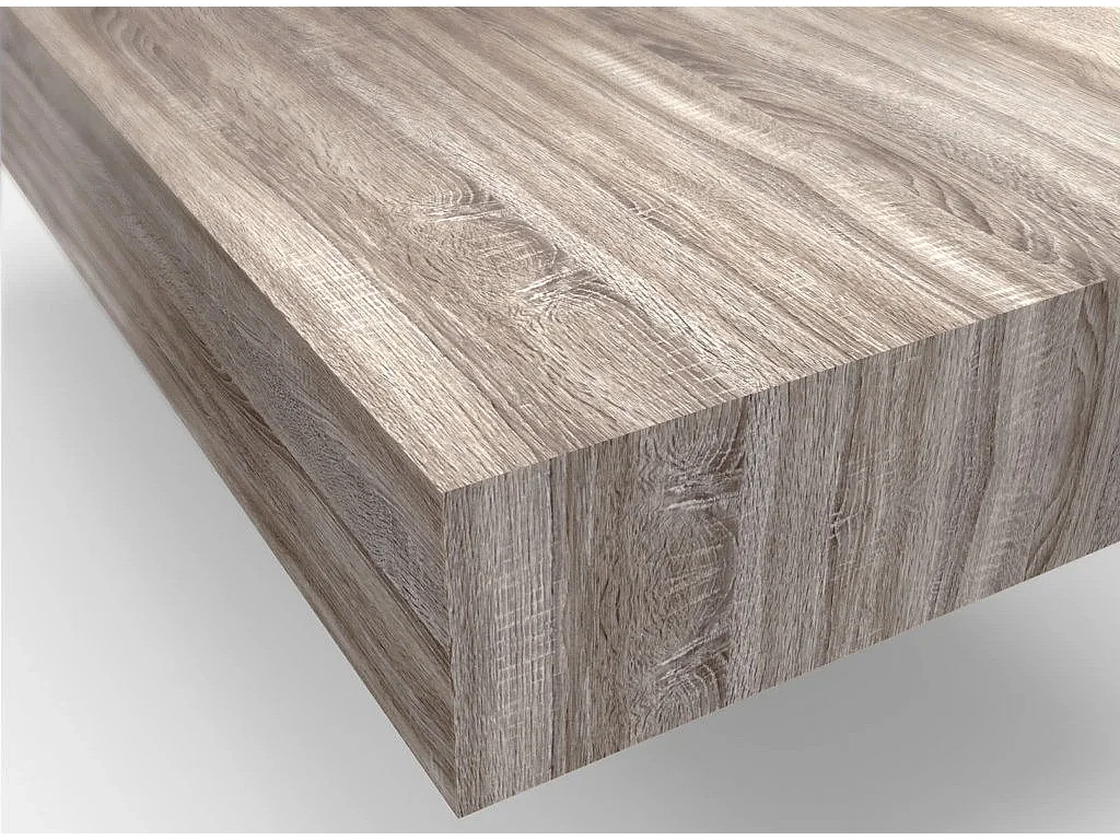 Lichthouten badkamermeubelset met plank en LED-spiegel Kyo L 165 cm