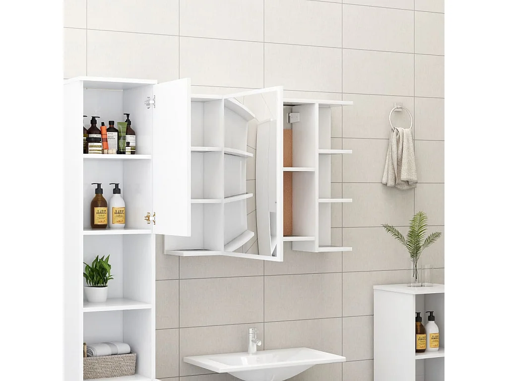 Ensemble de meubles de salle de bain 3 pcs Blanc 3