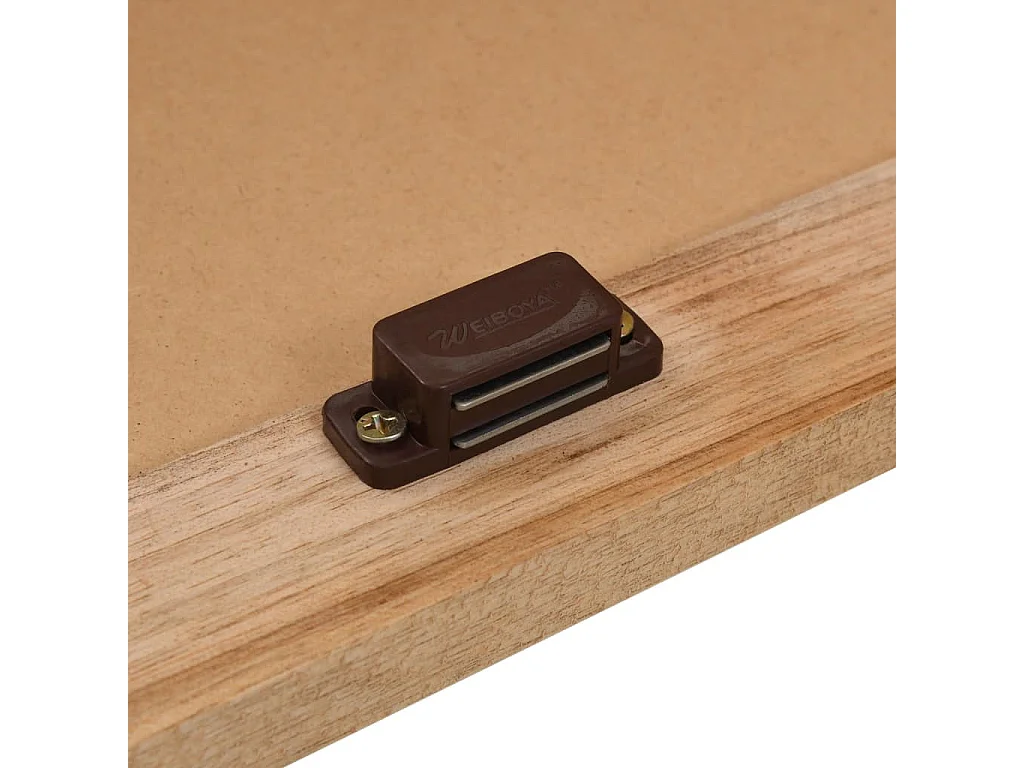 Armoire pour lavabo avec miroir Bois de noyer massif