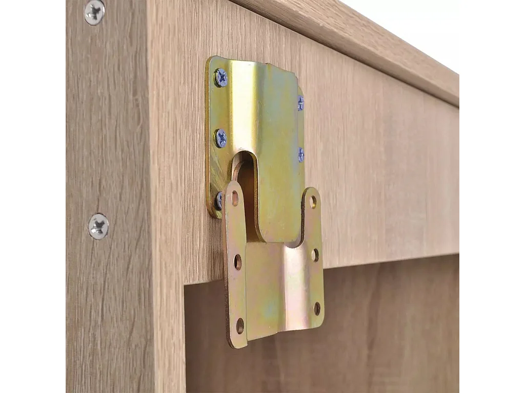 Meuble de salle de bain 4 pcs avec lavabo et robinet Beige