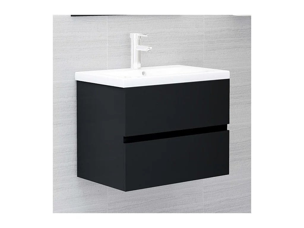 Armoire d'évier Noir 60x38,5x45