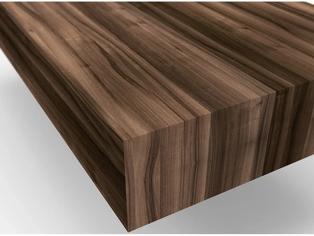 Ensemble meuble de salle de bain noyer double vasque et miroir à LED Kyo L 120cm