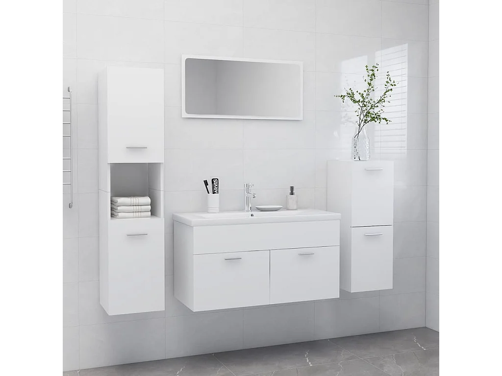 Ensemble de meubles de salle de bain Blanc 53