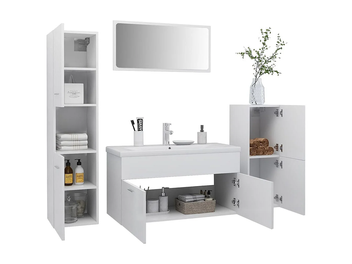 Ensemble de meubles de salle de bain Blanc 53